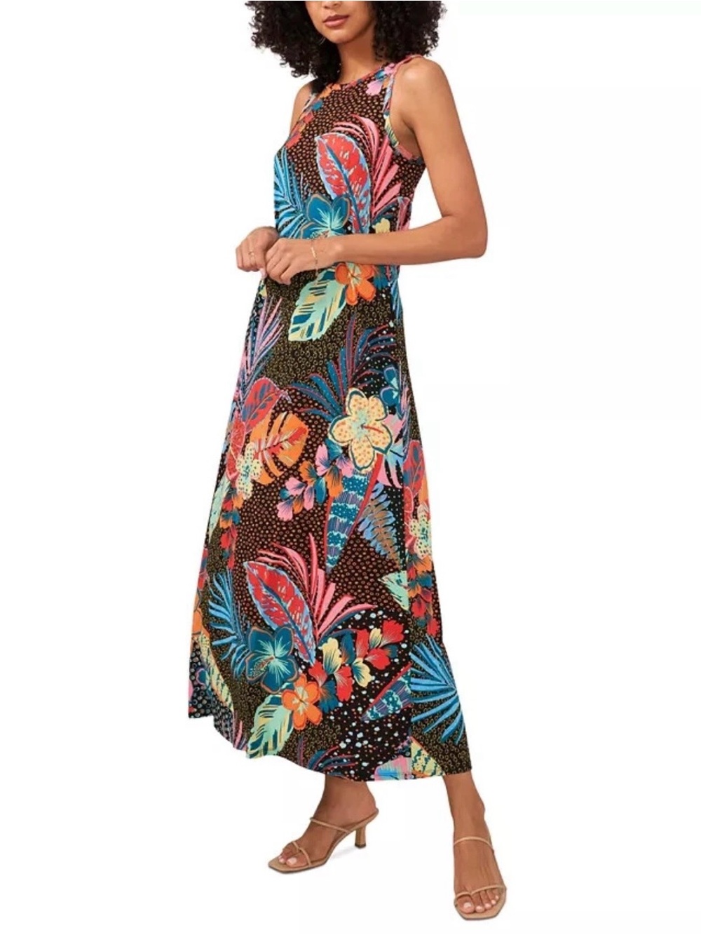 Vince Camino maxi crewneck sleeveless maxi dress Sz L